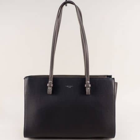 Дамска чанта- DAVID JONES с две дръжки в черен цвят cm4041ch