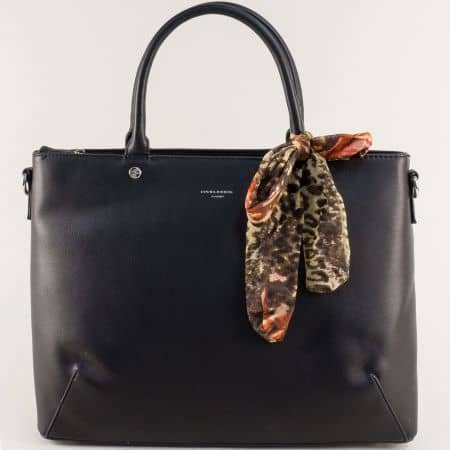 Френска дамска чанта- DAVID JONES в черен цвят cm4055ch