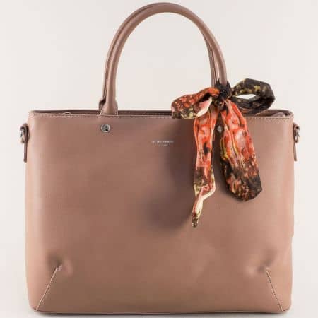 Френска дамска чанта- DAVID JONES в розов цвят cm4055rz