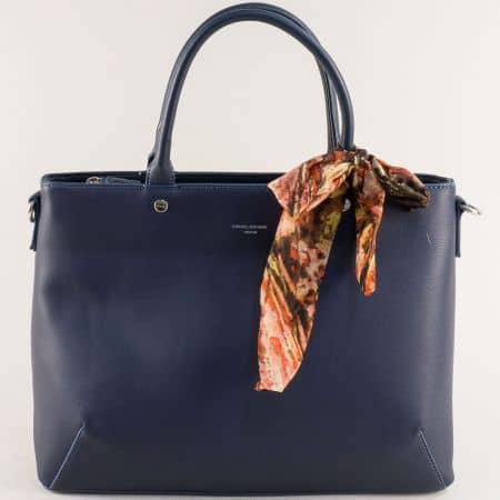 Френска дамска чанта- DAVID JONES в тъмно син цвят cm4055s