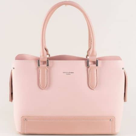 Розова дамска чанта- DAVID JONES с три прегради cm5005rz