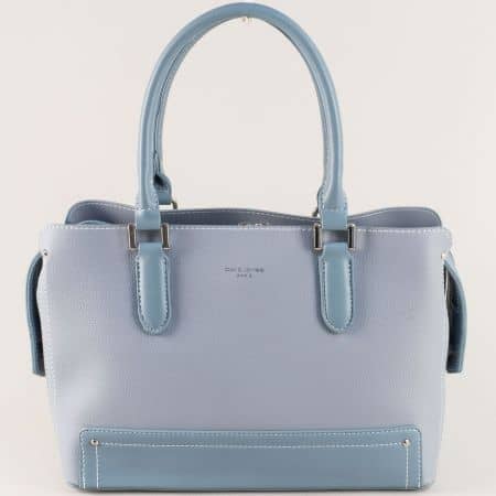 Светло синя дамска чанта- DAVID JONES с три прегради cm5005s