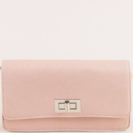 Малка дамска чанта в розов цвят- DAVID JONES cm5197rz