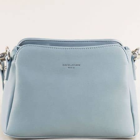 Дамска чанта  дълга дръжка в син цвят DAVID JONES cm5744s