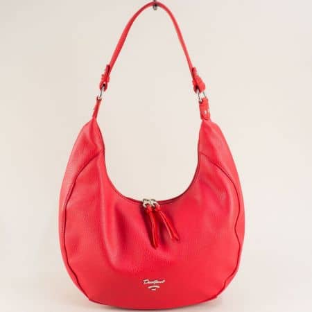 Червена дамска чанта тип торба David Jones cm6087chv