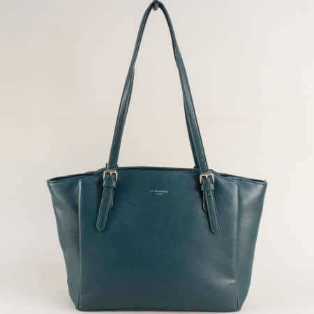 Дамска чанта за всеки ден в син цвят David Jones cm6226s