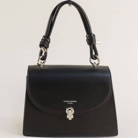 Дамска черна чанта с капак cm6236ch