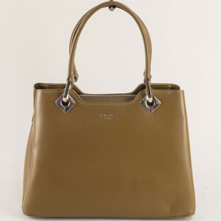 Ежедневна дамска чанта в кафяв цвят David Jones cm6239k
