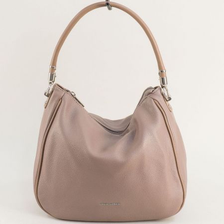 Ежедневна дамска чанта със заден джоб в бежово cm6404tbj