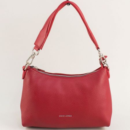 Ежедневна дамска чанта в бордо с регулираща дръжка cm6417bd