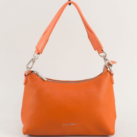 Ежедневна дамска чанта в оранжев цвят на DAVID JONES cm6417o