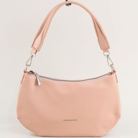 Розова дамска чанта с една преграда David Jones cm6430rz