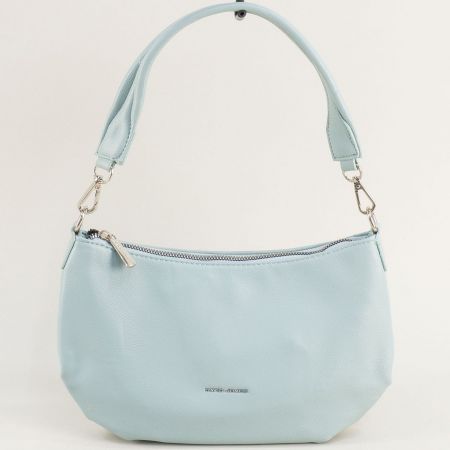 Дамска чанта с къса и дълга дръжка в син цвят cm6430z