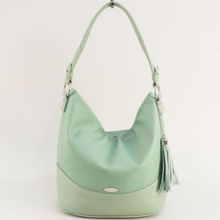 Зелена дамска чанта на DAVID JONES тип торба cm6442z