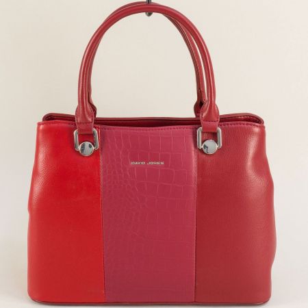 Цветна дамска чанта на DAVID JONES с къса и дълга дръжка cm6552bd