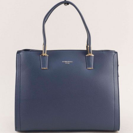 Класическа дамска чанта в син цвят за елегантни дами cm6718s