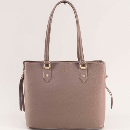 Атрактивен модел дамска чанта David Jones в сив цвят cm6806sv