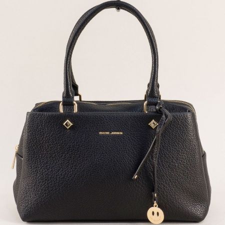 Екстравагантна дамска чанта на DAVID JONES в черен цвят cm6867ch