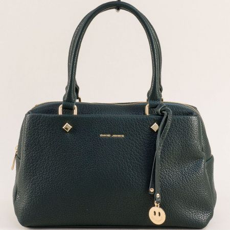 Атрактивен модел дамска чанта David Jones в зелен цвят cm6867z