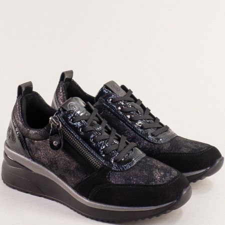 Естествена кожа дамска спортна обувка с връзки Remonte d2401ch