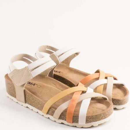 EMMA дамски пъстри сандали на каучуково ходило e8213bjps