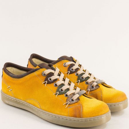 Равни обувки в жълт цвят k1903nj