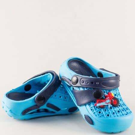 Детски чехли със затворени пръсти- GRAND ATTACK в синьо k4s