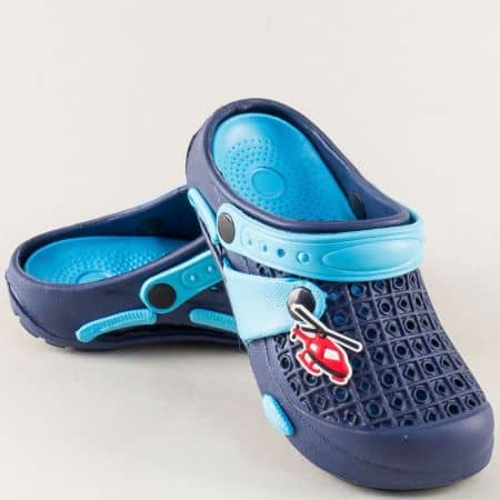 Тъмно сини детски чехли със затворени пръсти- GRAND ATTACK k5ts