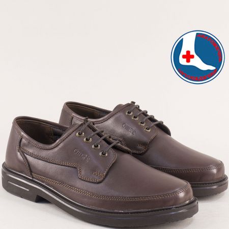 ARBITRO мъжки обувки на комфортно ходило в кафяво l1942kk