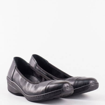 Ежедневна дамска обувка с ортопедична стелка в черен цвят l5722ch