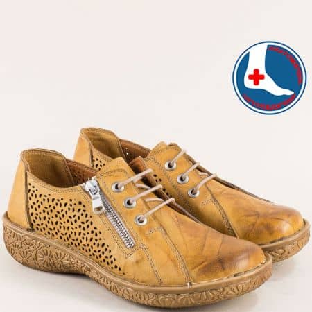 Дамски обувки Loretta от естествена кожа в кафяво l6665sk