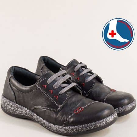 Черни анатомични дамски обувки SISI l673636ch