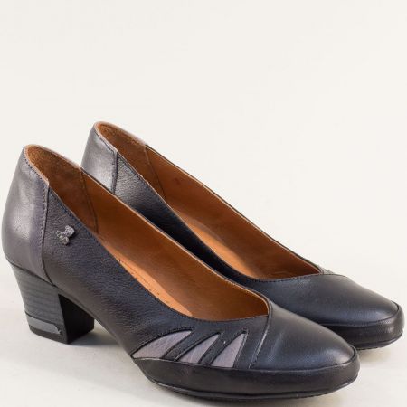 Ежедневни дамски обувки в черен цвят естествена кожа m1397ch