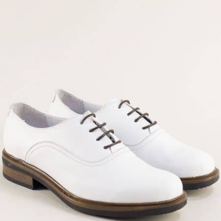 Дамски обувки в бял цвят от естествена кожа m2003b