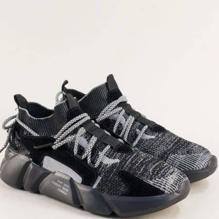 Мъжки черни спортни обувки m23ch