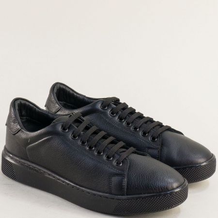 Черен цвят естествена кожа дамски обувки m3602ch