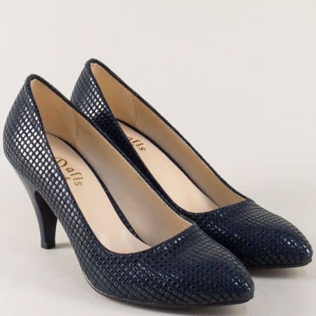 Сини дамски обувки на висок ток с елегантна визия m700st