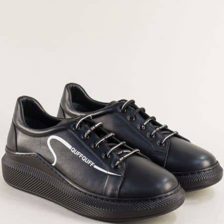Дамски обувки на платформа черен цвят ma703ch