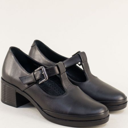 Кожена ежедневна дамска обувка с катарама mag438ch