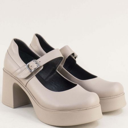 Ефектни дамски обувки с каишка и дискретна катарама mag981bj