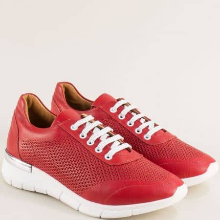 Дамски червени обувки естествена кожа me1002chv