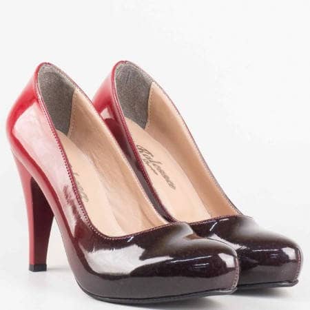 Черно-червени елегантни дамски обувки на висок ток mm15chbd