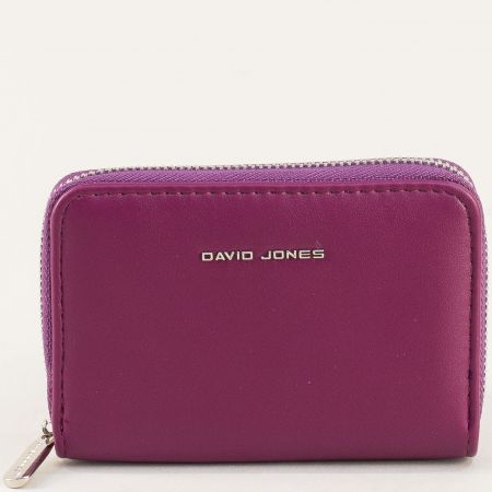 Дамски портфейл на DAVID JONES с две отделения за карти и външен цип p123910l