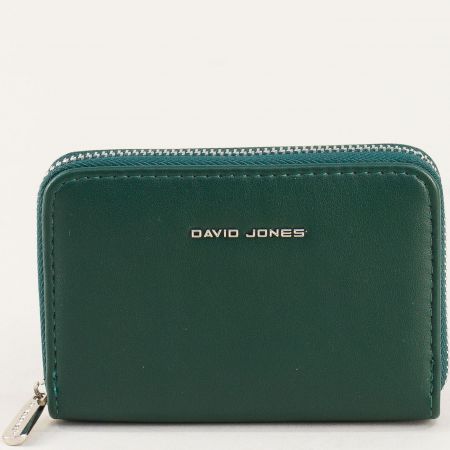 Зелен дамски портфейл на DAVID JONES с отделен монетник с цип p123910z