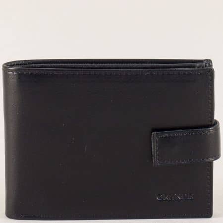 Мъжки портфейл в черен цвят с две прегради p3104ch