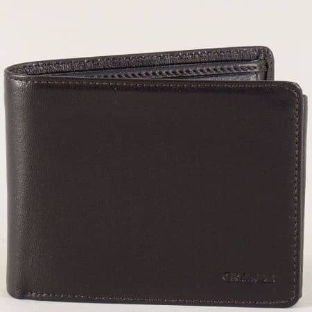 Тъмно кафяв мъжки портфейл с две прегради p506k