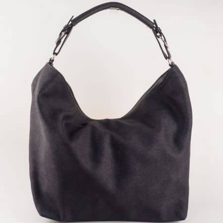 Дамска чанта за всеки ден със семпла визия на български производител в черен цвят s1187ch