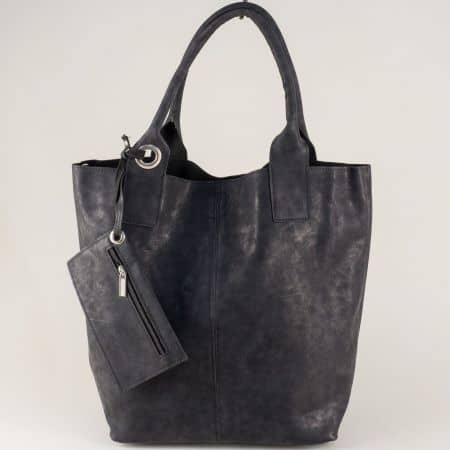 Дамска чанта в черен цвят с практичен органайзер s1199ch