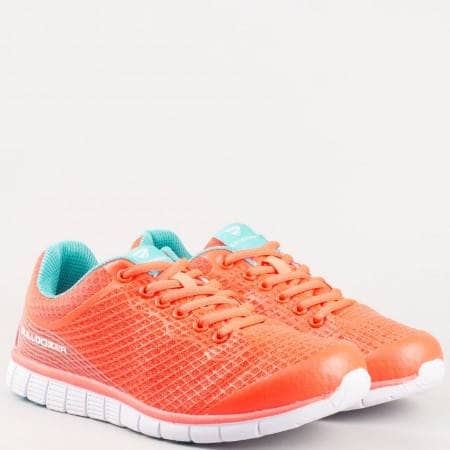 Оранжеви спортни дамски обувки с връзки v61179-40o