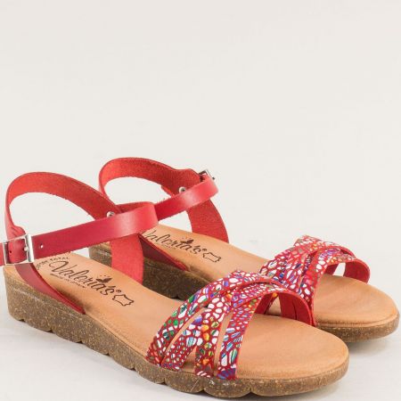 VALERIA'S дамски многоцветни комфортни сандали естествена кожа v9116chvps